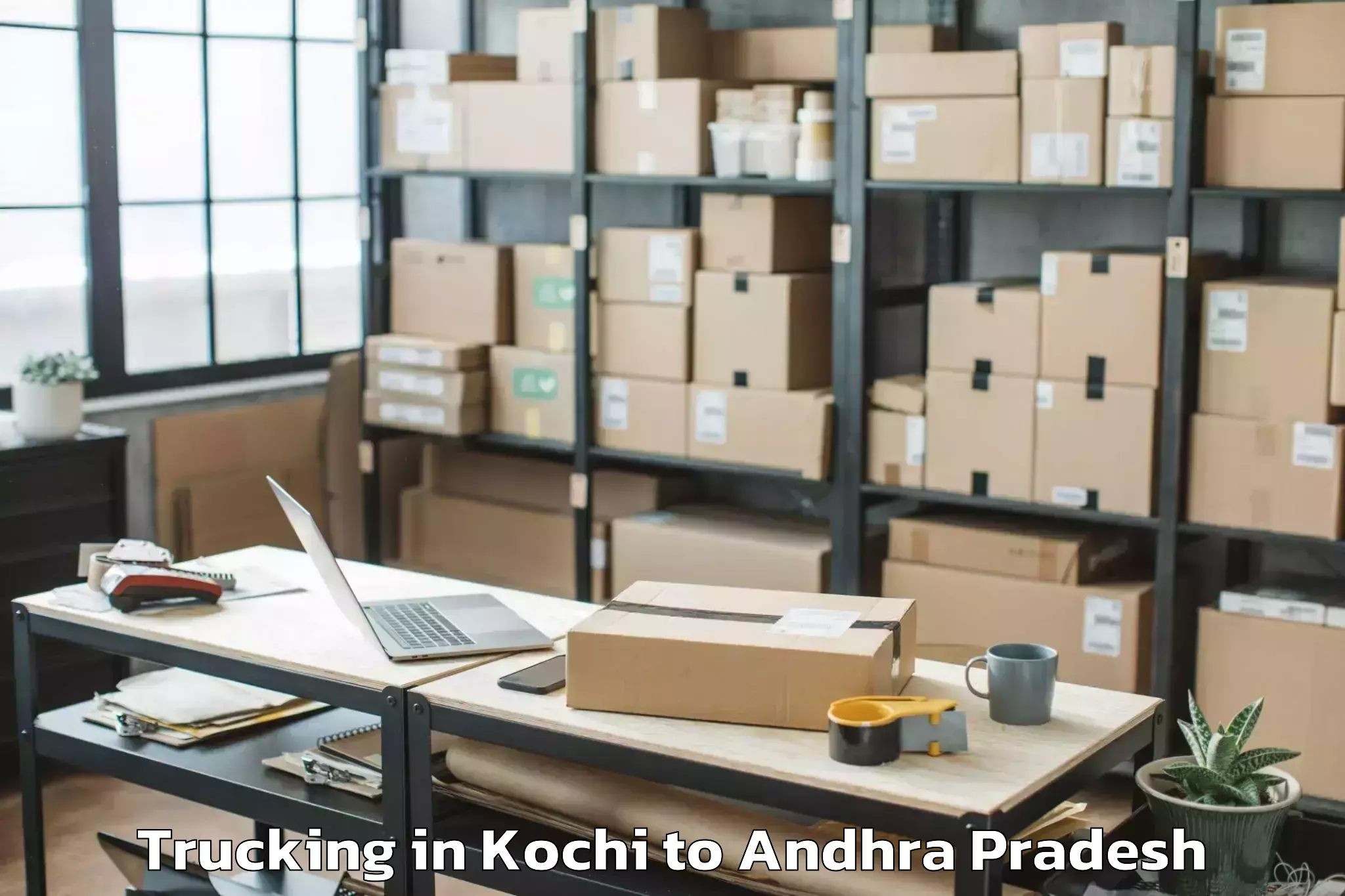 Top Kochi to Konduru Trucking Available